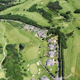 aerial view of golf course